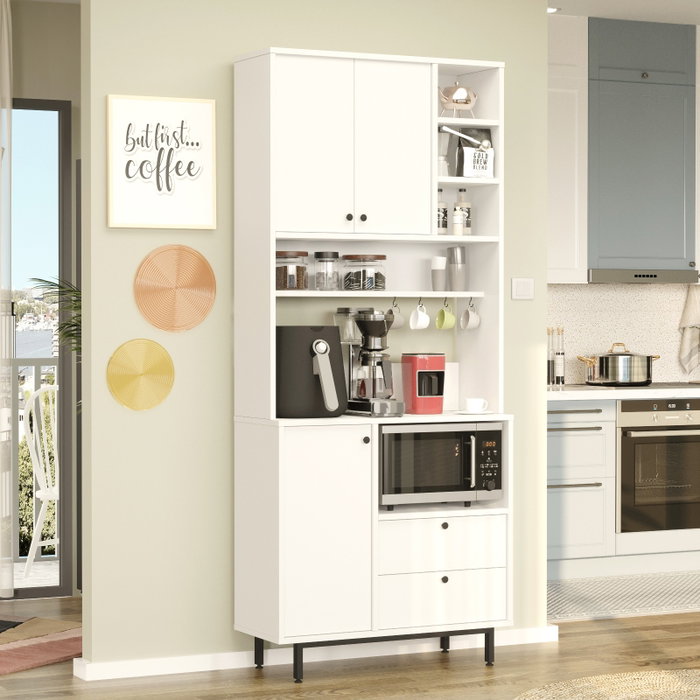 Hanah Home RE6-W Armario Multiusos Blanco Hanah Home RE6-W Armario Multiusos Blanco